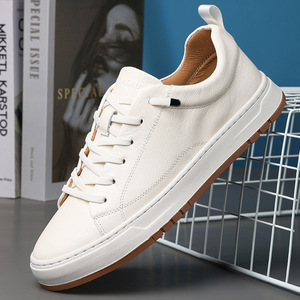 <span class=keywords><strong>Sneakers</strong></span> <span class=keywords><strong>bianche</strong></span> da <span class=keywords><strong>uomo</strong></span> di alta gamma, basse, traspiranti e versatili, scarpe casual per primavera e autunno - Product Image 3