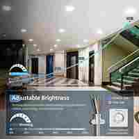 Luz LED Empotrable Comercial de 6, 8 y 10 Pulgadas, 40W/30W/20W, CCT Ajustable 2.7/3/3.5/4/5K, 120-347VAC, Regulable, Stock en EE. UU.