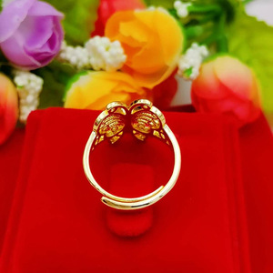Anillo de Mariposa Chapado en <span class=keywords><strong>Oro</strong></span>, Joyería de Estilo <span class=keywords><strong>Nacional</strong></span>, Anillo de Dedo para Mujer - Product Image 3