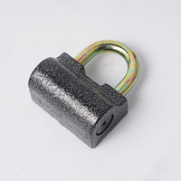Cadenas antivol haute sécurité robuste avec trois clés, anse en acier zingué jaune pour verrouillage de portes d'usine et de garages