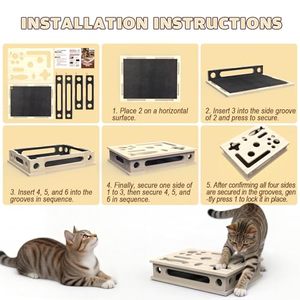 New Wooden <strong>Cat</strong> <strong>Scratch</strong> Puzzle <strong>Box</strong> <strong>Cat</strong> <strong>Scratch</strong> Puzzle Enrichment <strong>Box</strong> Wooden <strong>Cat</strong> Nail File <strong>Box</strong> with Sandpaper - Product Image 5