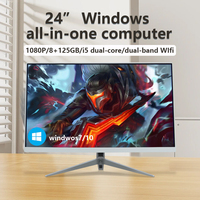 Full Set Desktop Computer AIO 24inch Core I5 I7 8G RAM 256GB SSD All-In-One Pc Personal Barebone Gaming Computers All in One