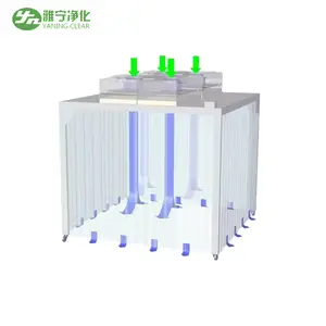 YANING CE Standard Portable Stainless Steel Clean Room Sampling Booth Lab Anti-state Strip Curtain Laminar Clean Room