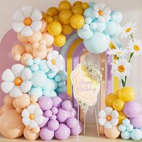 Kit d'arche de ballons personnalisée avec ballons en forme de fleurs pour anniversaire de fille bohème, baby shower, décorations de fête sur le thème des fleurs sauvages