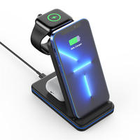 Base de Carga Inalámbrica 3 en 1 Plegable y Rápida de 15W para iPhone 11 12 13 14 Pro Max y Samsung, ¡Oferta!