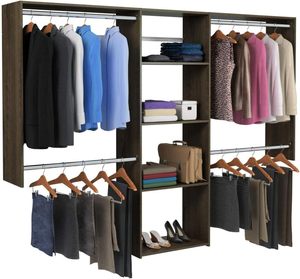 <span class=keywords><strong>Armadio</strong></span> portaoggetti a parete Kit sistema organizzatore <span class=keywords><strong>armadio</strong></span> con mensole e aste - Product Image 2