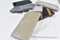 Comptoirs en acrylique poli blanc pur, surface solide moderne, grande dalle, imperméable