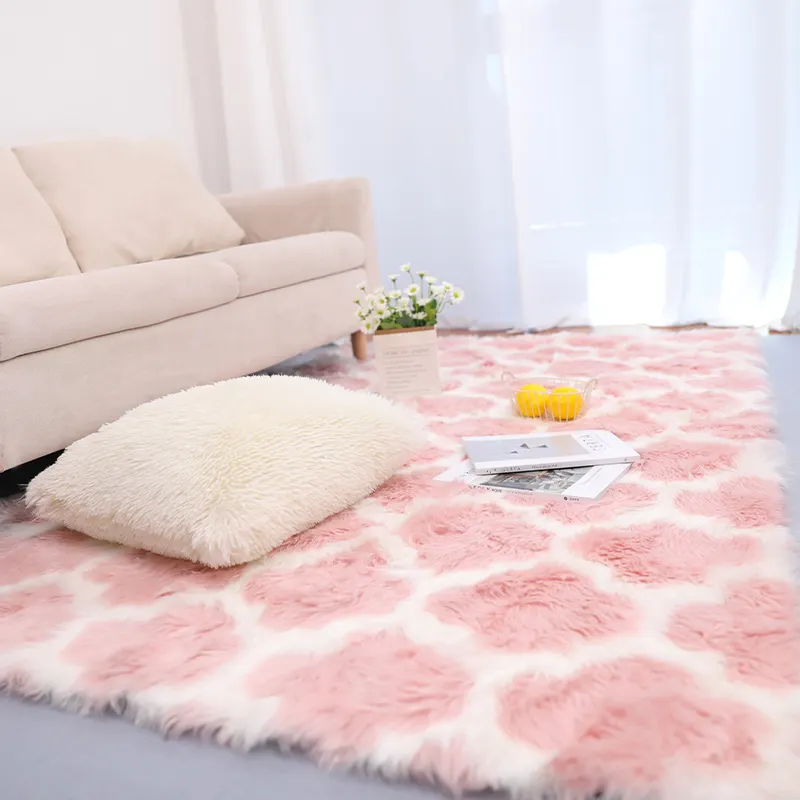 Fluffy mats floor carpet rugs living room bedroom area rug fluffy rugs plush shaggy faux fur carpet for wedding stage