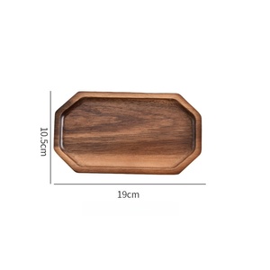 Plateau de service en bois d'acacia, mini plateau à café et thé, plateau à collation écologique, assiette de présentation en bois – Vente en gros - Product Image 4