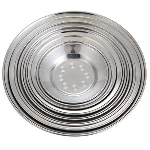 Stainless Steel Shallow Plate Thickened Serving Dish For Home Restaurant Hotel Barbecue Solid Color Microwave Safe - Product Image 4