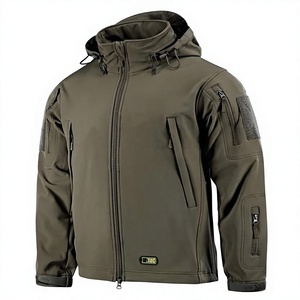 Veste en polaire verte pour homme, col montant, fermeture éclair, coupe-vent, vêtement décontracté d'automne, coupe régulière, matière polyester - Product Image 3