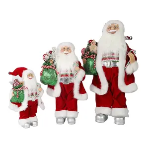 工厂供应商织物圣诞老人摆件圣诞老人玩具