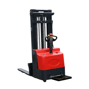 1000kg Full Electric Pallet Stacker Warehouse Fork Lift With Lifting Height 1600mm