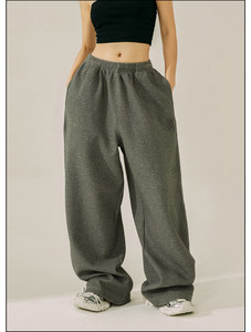 Pantalon de jogging gris Y2K ample à jambe large, taille haute, coupe décontractée, style streetwear, avec cordon de serrage aux chevilles, inspiré <span class=keywords><strong>Jazz</strong></span> Hip Hop Kpop - Product Image 4