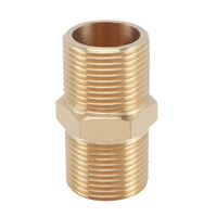 Raccord en laiton usiné CNC, raccord de 1 pouce, rallonge en laiton, adaptateur de tuyau d'incendie avec filetage BSP NPT G M