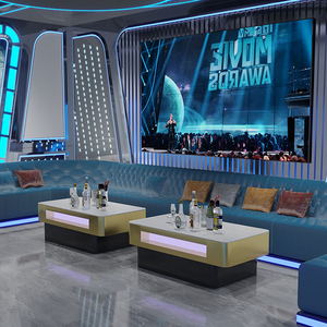 Fabricante al por mayor, barra de <span class=keywords><strong>bar</strong></span>, mesa de iluminación Led, piedra sinterizada de acero inoxidable personalizada, muebles de club nocturno fáciles de limpiar - Product Image 1