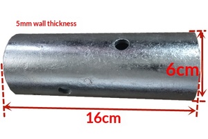 Heavy Duty Steel Spigot Connector for Stage Platform Legs Sleeve <b>Tube</b> for Event Truss and Modular Support Frames Ledger Joint - Product Image 2