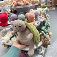 Peluche Tortue Timmy Britannique, Jouet Doux et Apaisant pour Enfants, Rembourrage en Coton PP, Hauteur de 31 cm à 50 cm