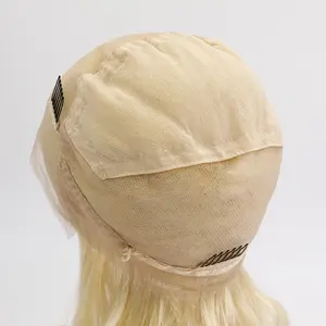 24 इंच ब्राजील के कच्चे वर्जिन रेशमी मानव बाल विस्तार शरीर लहर 613 # गोरा फीता सामने विग पूर्ण फीता wigs
