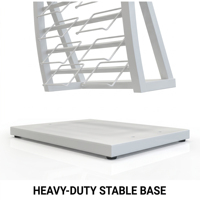Présentoir à carreaux en céramique personnalisé - Support de sol pliable en métal courbé moderne pour échantillons de pierre et de marbre