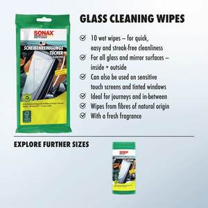 Toallitas de limpieza de vidrio de gran calidad, paquete de 10 piezas, práctico paquete para una limpieza rápida de ventanas y espejos - Product Image 2