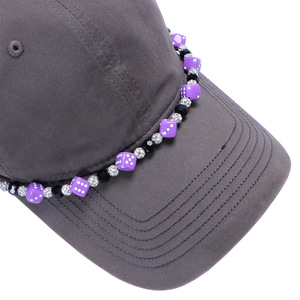 Chaîne de perles Yueli été 2026, motif Gypsophile, accessoire de chapeau, strass en cristal, perles faites à la main, chaîne unisexe décontractée style Hip Hop - Product Image 4