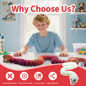Juguete de Serpiente Congelada Impresa en 3D, Ecológica, de Gran Tamaño (130 cm/51 Pulgadas), Flexible, de Plástico, Educativa y Apta para Niños, Éxito de Ventas 2025 - Product Image 3