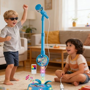 Micrófono de Juguete Ultra Cool para Niños, Micrófono de Plástico para Pequeños Cantantes, Set de Instrumentos Musicales Eléctricos de Karaoke con Luz - Product Image 5