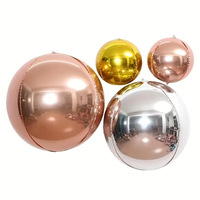 Ballon en feuille d'aluminium 4D Or, Argent, Or Rose, Rouge, 10 pouces, 15 pouces, 18 pouces, 22 pouces, 32 pouces, 50 pouces, 60 pouces