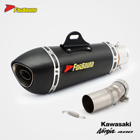 Système d'échappement complet en fibre de carbone avec collecteur pour Kawasaki Ninja 400 Z400 - Prix de gros usine Forsound