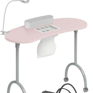 Table de manucure portable avec aspirateur intégré 220V 41W, style moderne, blanche, pliable, pour usage en salon - Product Image 4