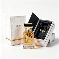 Flacon de parfum en verre carré de luxe pour femmes, personnalisé avec votre marque, 30 ml, 50 ml, 100 ml, avec bouchon