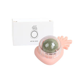 Balle à mâcher à la catnip pour chat, jouet mural d'intérieur, nettoyage des dents, soulagement du stress, jouet d'enrichissement à la catnip - Product Image 1