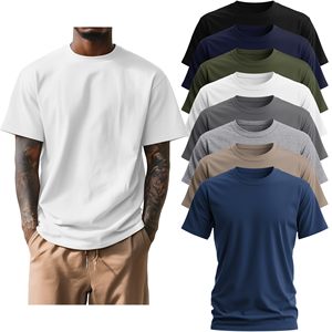 Summer Essential Big & Tall Shirts Lot de 4 t-shirts à manches courtes en coton et col rond pour hommes - Product Image 1