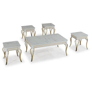 Basak <b>Coffee</b> <b>Table</b> <b>Set</b> Faux Marble Metal Modern Antique <b>Nesting</b> Living Room Furniture Turkey - Product Image 2