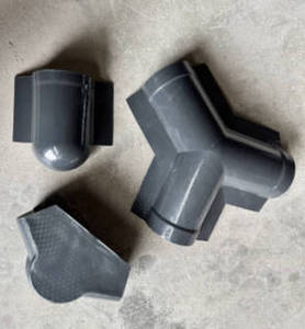 Accesorios de terminal de teja de perfil pequeño naranja para láminas de techo corrugadas de PVC para templos tradicionales - Product Image 4