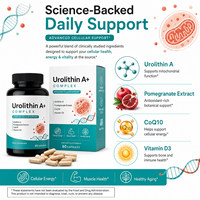 Urolithin A Haute Puissance 500mg en Capsules Testé par un tiers pour l'Énergie Cellulaire et le Soutien de la Santé Musculaire OEM Marque Privée