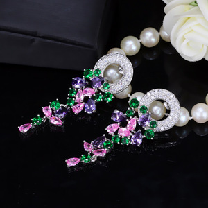 Bijoux <span class=keywords><strong>fantaisie</strong></span> de mode, couleur argent, belles boucles <span class=keywords><strong>d</strong></span>'oreilles longues pendantes pour femmes - Product Image 3