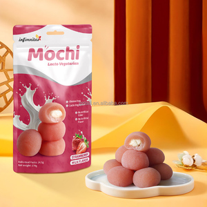 Bánh Sandwich nhà máy khô mềm với đồ ăn nhẹ hạt ngọt món tráng miệng trong bao bì túi Mochi Sữa Dâu hương vị bánh gạo - Product Image 5