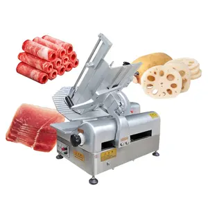 Cortadora automática de carne congelada para restaurante, máquina cortadora de rollos de carne de cordero, máquina cortadora de queso, salchicha, tocino, precio de máquina cortadora