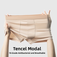 Sous-vêtements pour hommes, caleçons 93% modal 7% élasthanne, caleçons boxer 7A antibactériens, respirants, taille élastique, doux et confortables