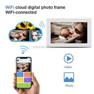 Digital Cloud Album 10.1 Inch WiFi 16GB Digital Photo Frame 1280x800 IPS Touch Screen Add Photos/Videos From Android App/Email