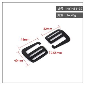 Hy-456-32 Metal Figure Nine Buckle 45x40mm Sliding Buckle For Bags Backpacks Adjustable <b>Webbing</b> Hook - Product Image 1