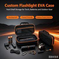 Étui de transport rigide pour lampe torche personnalisée à double source lumineuse, étui pour lampe torche de poche