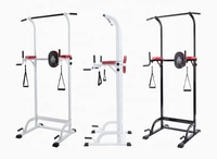 Station de fitness multifonctionnelle portable en acier réglable et pliable pour tractions, squats et dips, pour entraînement à domicile