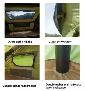 Tente de voyage en plein air Convient pour 1 à 2 ou 3 à 4 <span class=keywords><strong>personnes</strong></span> Conception carrée Imperméable Idéal pour le <span class=keywords><strong>camping</strong></span> sur la plage Avec protection UV - Product Image 5