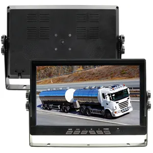 10.1 polegada TFT LCD 2CH 4Pin aviação Video input Veículo Rear View Monitor para o Ônibus Do Carro Caminhão com Sun Hood Viseira