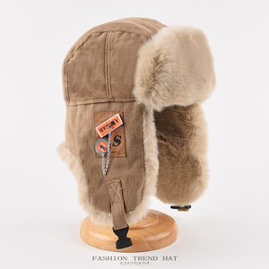 Bán buôn sang trọng Unisex sang trọng ushanka lông <span class=keywords><strong>hat</strong></span> dày không thấm nước Windproof ấm nhiệt earflap <span class=keywords><strong>hat</strong></span> cho bãi biển Ngoài trời du lịch - Product Image 3