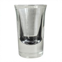 Petit verre à shot en verre 28 ml, base lourde, transparent, pour vodka, articles de bar personnalisés, vente en gros, approvisionnement en vrac
