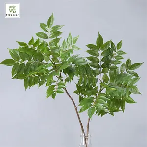 Künstliche Real Touch Stem Green Tree Branch Blätter Pflanzen und Grün für Hochzeits feier Home Tisch dekoration
